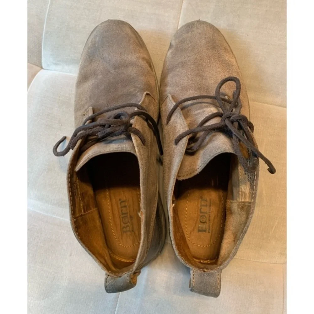 Born Brown Grey Suede Leather Elk II Men’s Chukka Boots Size 11.5